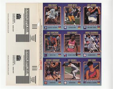 1994 Sports Illustrated for Kids Series 2 - Uncut 9-Card Sheet - Offer Included #271-279 - Linda French, Jerome Bettis, Greg Norman, Lance Armstrong, Gwen Torrence, Andres Galarraga, Anfernee Hardaway, Jeff Bagwell, Janet Evans