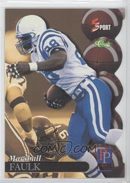 1995 Classic 5 Sport - [Base] - Silver Die-Cut #194 - Picture Perfect - Marshall Faulk