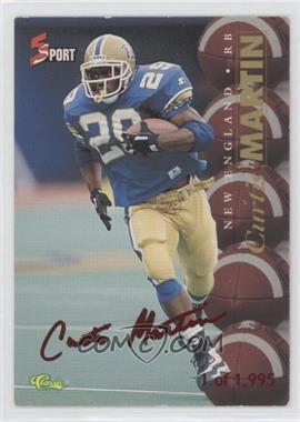 1995 Classic 5 Sport Signings - [Base] - Red Autograph Edition #S51 - Curtis Martin /1995