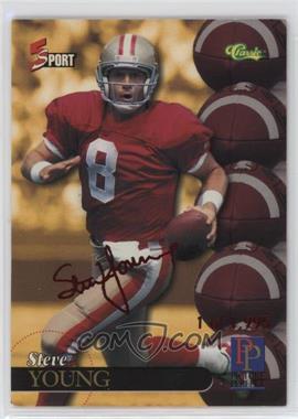 1995 Classic 5 Sport Signings - [Base] - Red Autograph Edition #S91 - Steve Young /1995 [EX to NM]