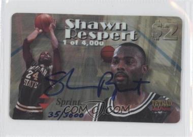 1995 Signature Rookies Tetrad - Auto-Phonex $2 - Autographs #10 - Shawn Respert /3000