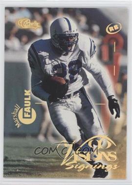 1996 Classic Visions Signings - [Base] #31 - Marshall Faulk