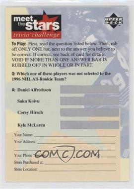 1996 Upper Deck Meet the Stars Trivia Challenge - Trivia Card Expired Redemptions #7 - Wayne Gretzky