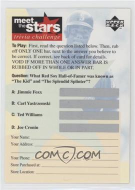 1996 Upper Deck Meet the Stars Trivia Challenge - Trivia Card Expired Redemptions #8.1 - Ken Griffey Jr.