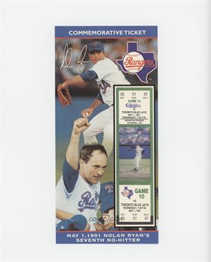 1997-98 Classic Collectibles Commemorative Tickets - [Base] #_NORY.2 - Nolan Ryan (Last No-Hitter) /5714