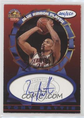 1997-98 Score Board Autographed Collection - Blue Ribbon Player #_TOBA - Tony Battie /650