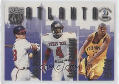 1997-98 Score Board Autographed Collection - Sports City USA #SC12 - Wes Helms, Byron Hanspard, Ed Gray