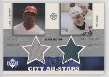 2002-03 Upper Deck UD Superstars - City All-Stars Jersey Dual #GA/PK-C - Garret Anderson, Paul Kariya