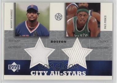 2002-03 Upper Deck UD Superstars - City All-Stars Jersey Dual #MR/PP-C - Manny Ramirez, Paul Pierce