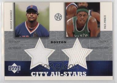 2002-03 Upper Deck UD Superstars - City All-Stars Jersey Dual #MR/PP-C - Manny Ramirez, Paul Pierce