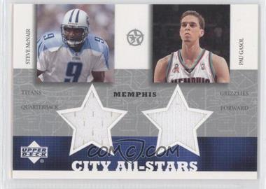 2002-03 Upper Deck UD Superstars - City All-Stars Jersey Dual #SM/PG-C - Steve McNair, Pau Gasol