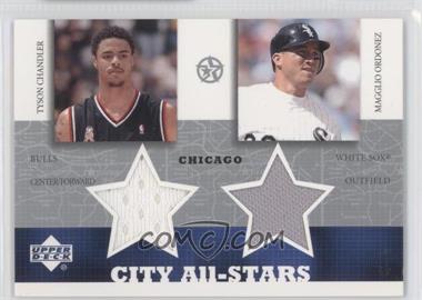 2002-03 Upper Deck UD Superstars - City All-Stars Jersey Dual #TC/MO-C - Tyson Chandler, Magglio Ordonez