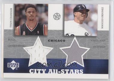 2002-03 Upper Deck UD Superstars - City All-Stars Jersey Dual #TC/MO-C - Tyson Chandler, Magglio Ordonez