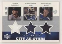 J.D. Drew, Marshall Faulk, Keith Tkachuk #/250