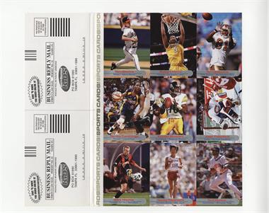 2002 Sports Illustrated for Kids Series 3 - Uncut 9-Card Sheet #199-207 - Tom Glavine, Robert Horry, Terrell Owens, Tamika Catchings, Kordell Stewart, Jose Theodore, Clint Mathis, Naoki Tsukahara, Torii Hunter