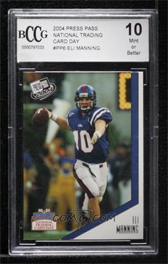 2004 National Trading Card Day - [Base] #PP6 - Eli Manning [BCCG 10 Mint or Better]