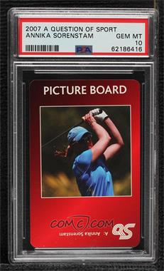 2007 A Question of Sport Game - [Base] #_ANSO - Annika Sorenstam [PSA 10 GEM MT]