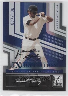 2007 Donruss Elite Extra Edition - [Base] - Aspirations Die-Cut Signatures #52 - Wendell Fairley /100