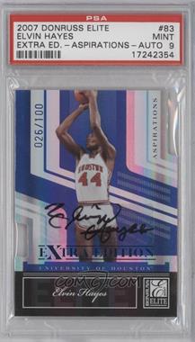 2007 Donruss Elite Extra Edition - [Base] - Aspirations Die-Cut Signatures #83 - Elvin Hayes /100 [PSA 9 MINT]