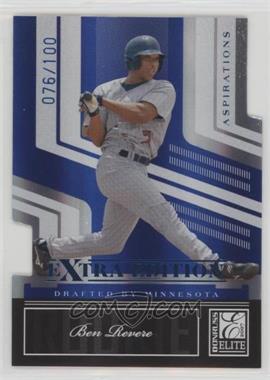 2007 Donruss Elite Extra Edition - [Base] - Aspirations Die-Cut #135 - Ben Revere /100