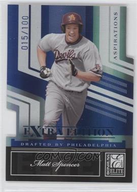 2007 Donruss Elite Extra Edition - [Base] - Aspirations Die-Cut #31 - Matt Spencer /100