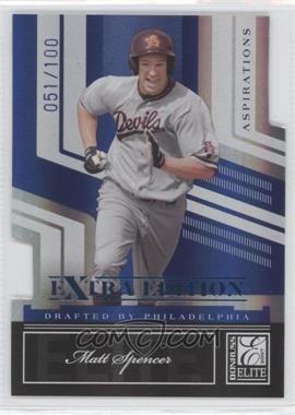 2007 Donruss Elite Extra Edition - [Base] - Aspirations Die-Cut #31 - Matt Spencer /100