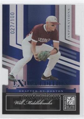 2007 Donruss Elite Extra Edition - [Base] - Aspirations Die-Cut #42 - Will Middlebrooks /100