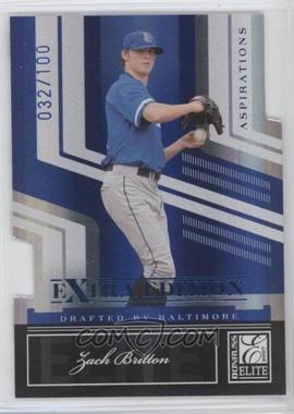 2007 Donruss Elite Extra Edition - [Base] - Aspirations Die-Cut #50 - Zach Britton /100