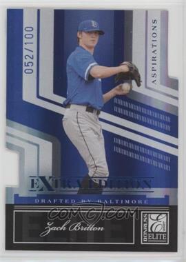 2007 Donruss Elite Extra Edition - [Base] - Aspirations Die-Cut #50 - Zach Britton /100