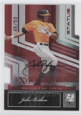 2007 Donruss Elite Extra Edition - [Base] - Status Die-Cut Signatures #112 - Julio Borbon /50