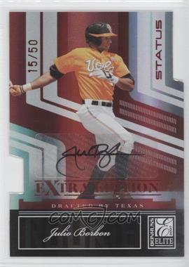 2007 Donruss Elite Extra Edition - [Base] - Status Die-Cut Signatures #112 - Julio Borbon /50