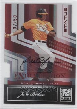 2007 Donruss Elite Extra Edition - [Base] - Status Die-Cut Signatures #112 - Julio Borbon /50