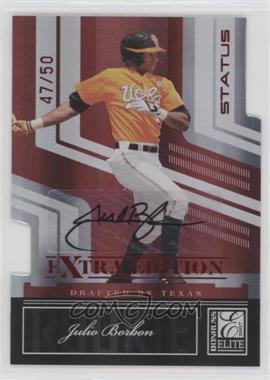 2007 Donruss Elite Extra Edition - [Base] - Status Die-Cut Signatures #112 - Julio Borbon /50