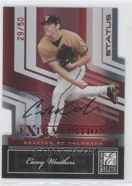 2007 Donruss Elite Extra Edition - [Base] - Status Die-Cut Signatures #12 - Casey Weathers /50