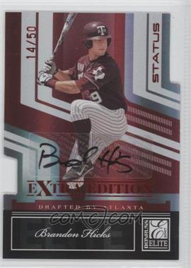 2007 Donruss Elite Extra Edition - [Base] - Status Die-Cut Signatures #8 - Brandon Hicks /50