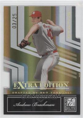 2007 Donruss Elite Extra Edition - [Base] - Status Gold Die-Cut #1 - Andrew Brackman /25