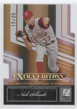 2007 Donruss Elite Extra Edition - [Base] - Status Gold Die-Cut #35 - Nick Schmidt /25