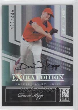 2007 Donruss Elite Extra Edition - [Base] - Turn of the Century Signatures #16 - David Kopp /449