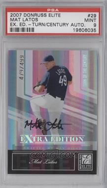 2007 Donruss Elite Extra Edition - [Base] - Turn of the Century Signatures #29 - Mat Latos /499 [PSA 9 MINT]