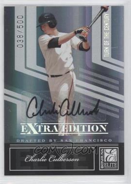 2007 Donruss Elite Extra Edition - [Base] - Turn of the Century Signatures #91 - Charlie Culberson /500