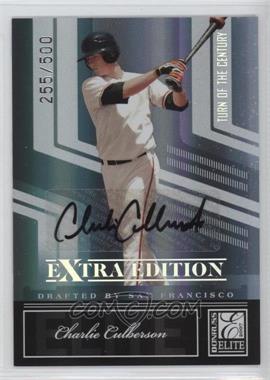 2007 Donruss Elite Extra Edition - [Base] - Turn of the Century Signatures #91 - Charlie Culberson /500