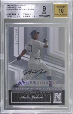 2007 Donruss Elite Extra Edition - [Base] #141 - Austin Jackson /794 [BGS 9 MINT]