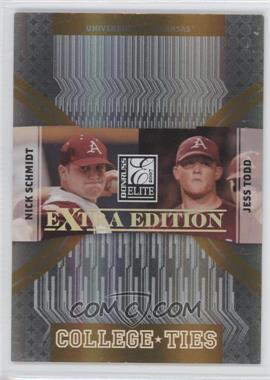 2007 Donruss Elite Extra Edition - College Ties - Gold #CT-2 - Nick Schmidt, Jess Todd /500