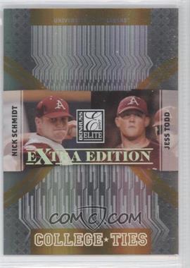 2007 Donruss Elite Extra Edition - College Ties - Gold #CT-2 - Nick Schmidt, Jess Todd /500