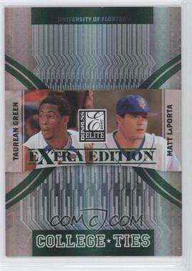 2007 Donruss Elite Extra Edition - College Ties - Green #CT-5 - Taurean Green, Matt LaPorta /1500