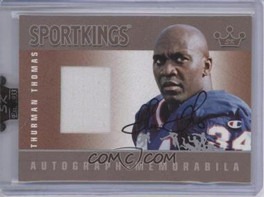 2007 Sportkings Series A - Autograph Memorabilia - Silver #AM-TT - Thurman Thomas