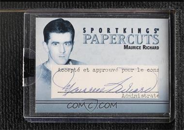 2007 Sportkings Series A - Paper Cuts #PC-MR - Maurice Richard [Uncirculated]