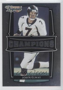 2008 Donruss Americana Sports Legends - Champions #C-12 - John Elway /1000