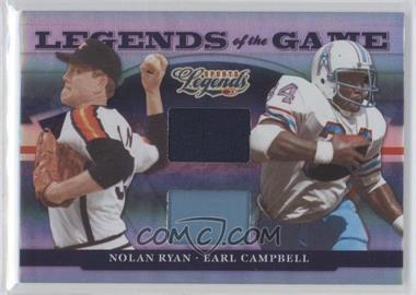 2008 Donruss Americana Sports Legends - Legends of the Game Combos Materials #LGC-11 - Earl Campbell, Nolan Ryan /100