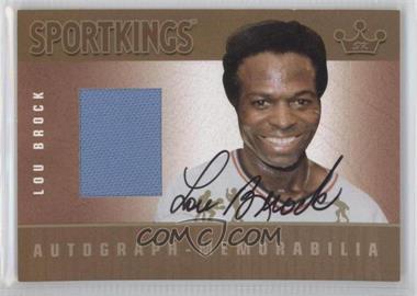 2008 Sportkings Series B - Autograph - Memorabilia - Gold #AM-LBR - Lou Brock /10